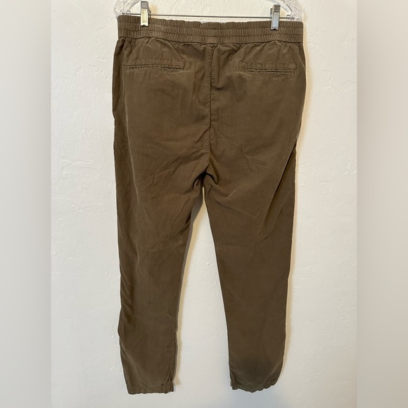 Sunspel England Mens Pants Size M Olive Green Brown Trousers Chino Drawstring - Picture 2 of 5